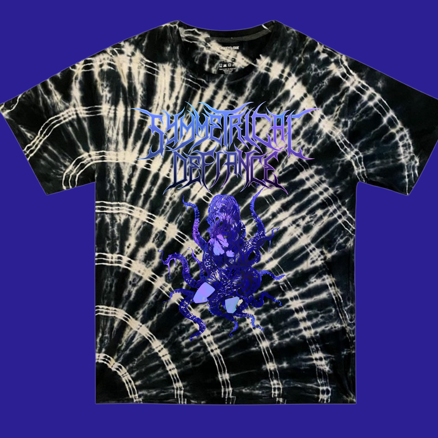 Symmetrical Defiance Black Spiral Tie Dye Tee
