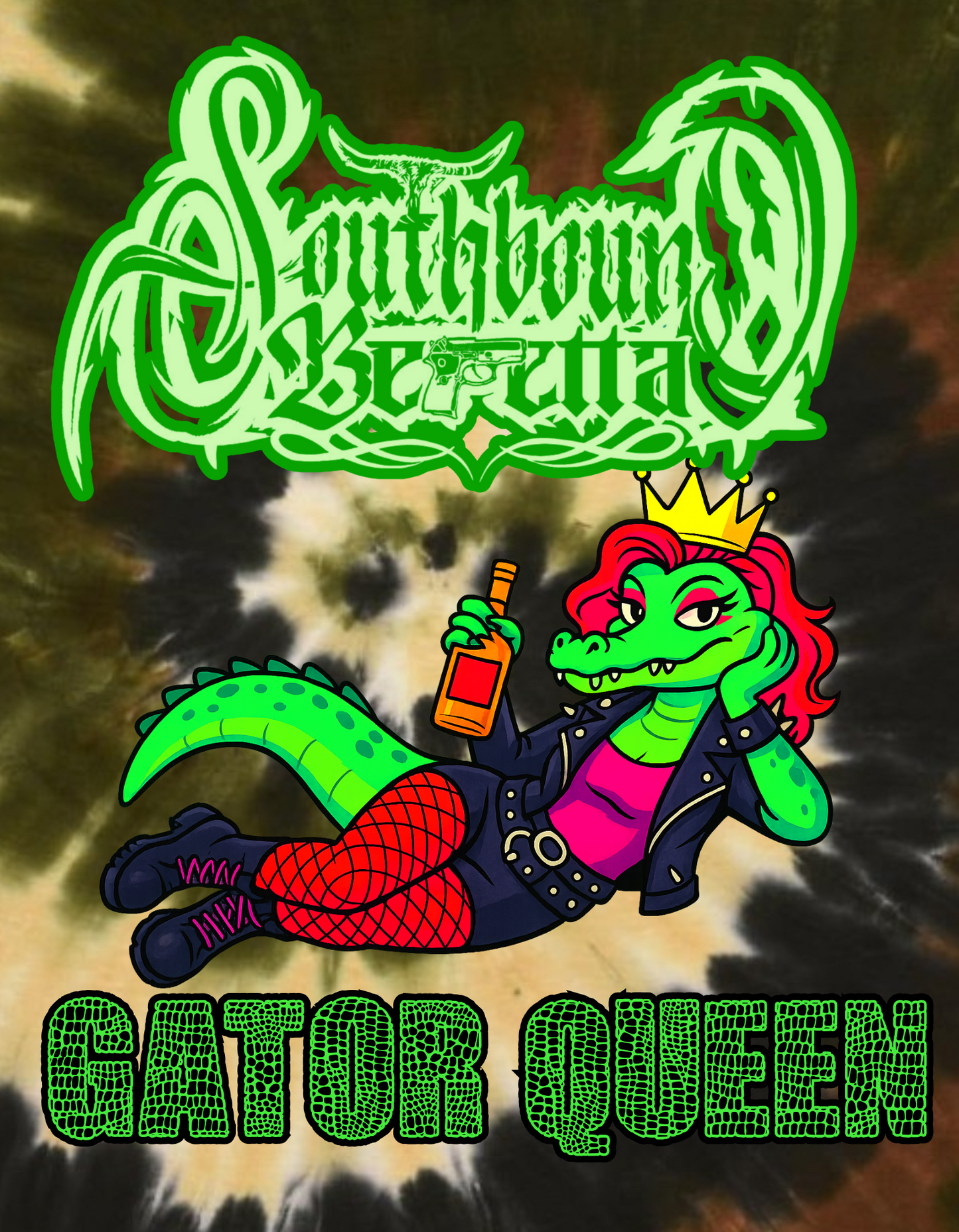 Southbound Beretta Gator Queen Tie Dye Shirt