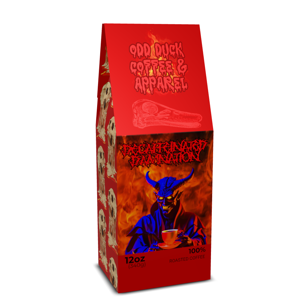 Odd Duck Decaffeinated Damnation Coffee and Tumbler
