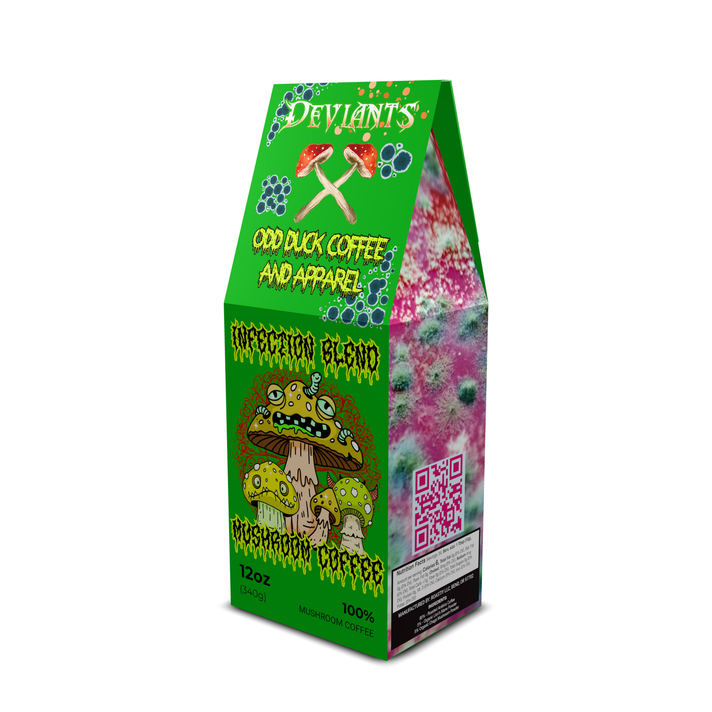 Deviants Infection Blend Mushroom Coffee and Tumbler
