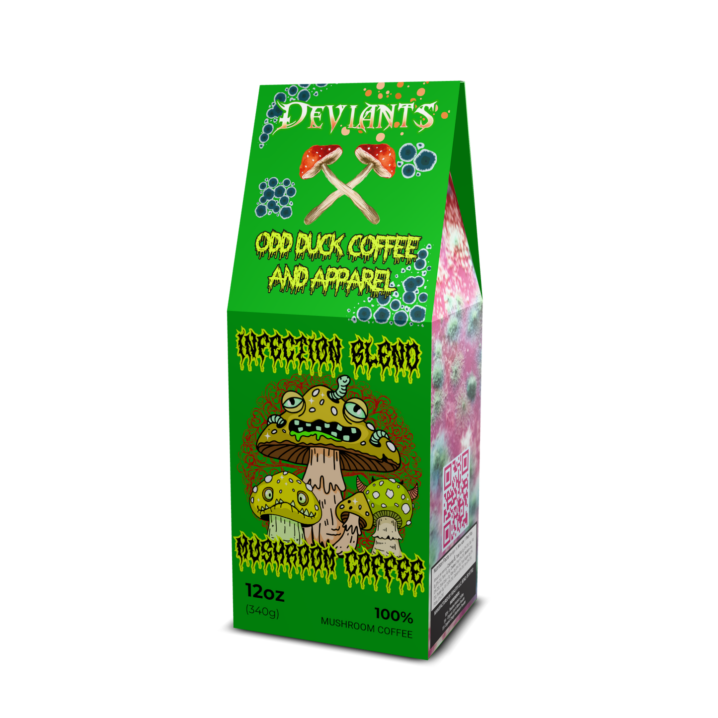 Deviants Infection Blend Mushroom Coffee and Tumbler