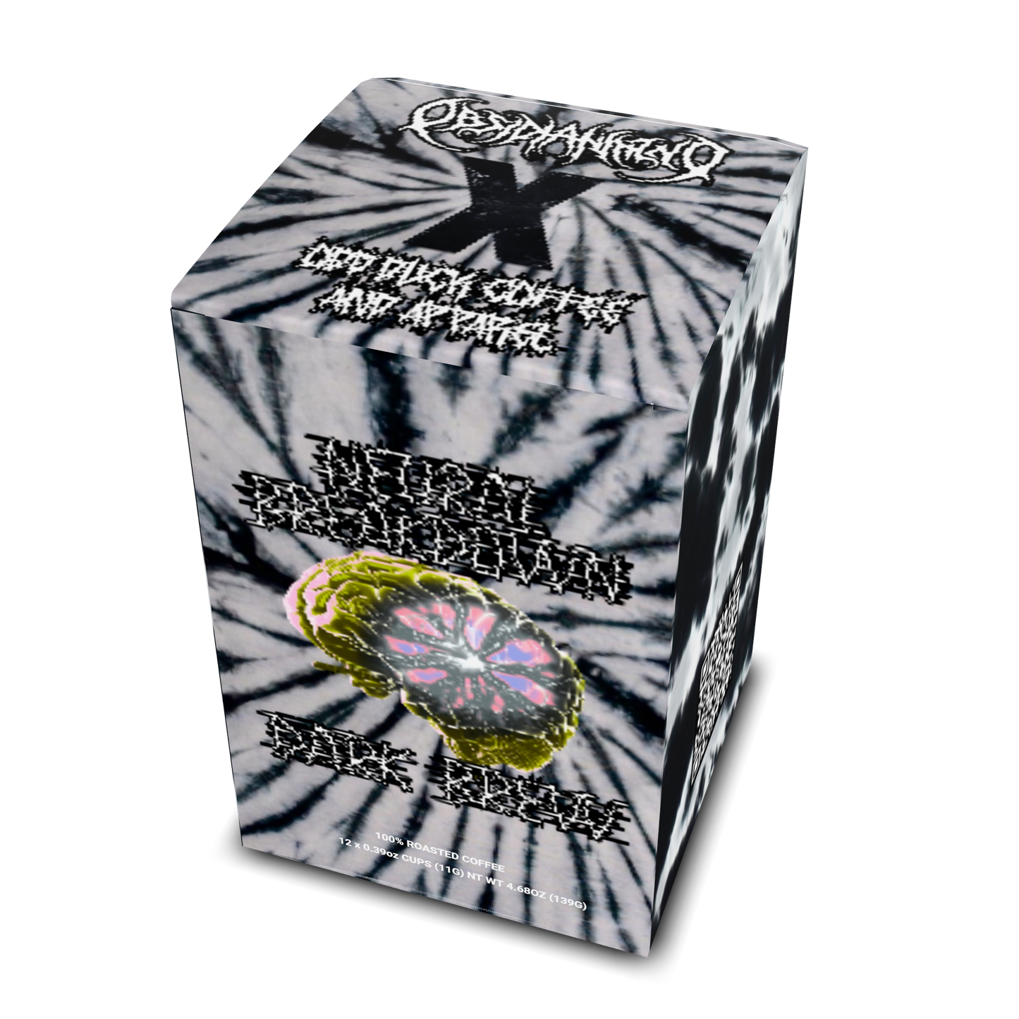 Obsidian Mind Neural Breakdown Dark Brew Coffee and Tumbler