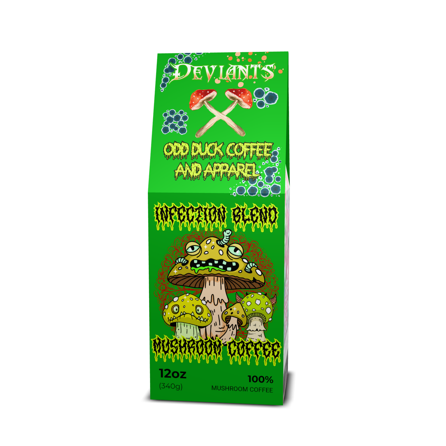 Deviants Infection Blend Mushroom Coffee and Tumbler