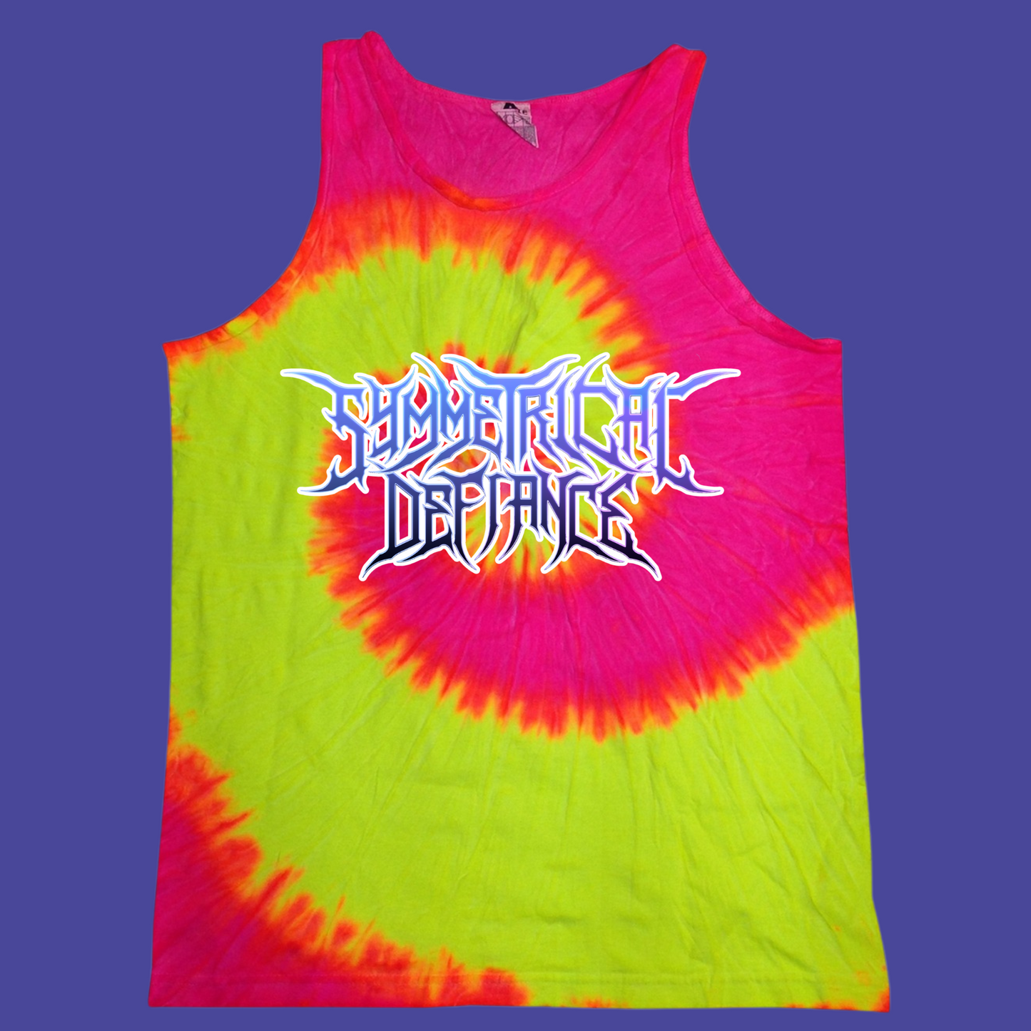 Symmetrical Defiance Solar Flare Tie Dye Tanktop