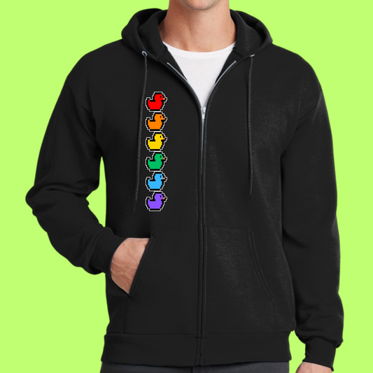 Odd Duck Pride Zip Up Hoodie