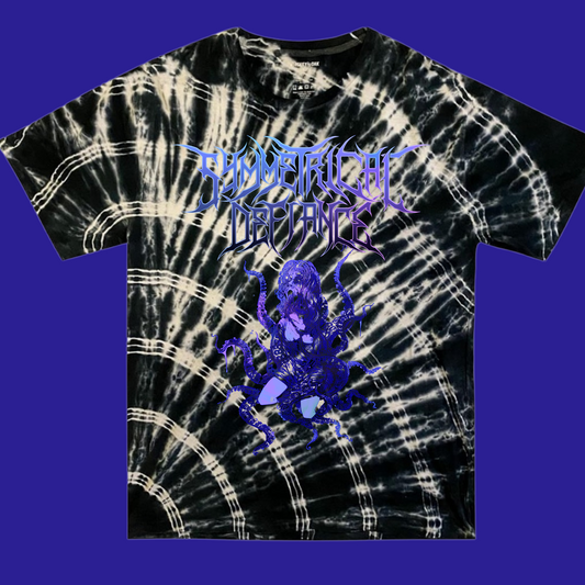 Symmetrical Defiance Black Spiral Tie Dye Tee