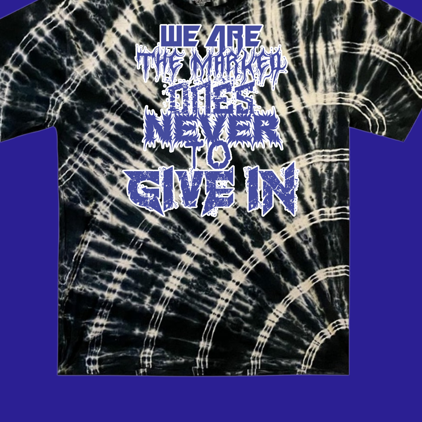 Symmetrical Defiance Black Spiral Tie Dye Tee
