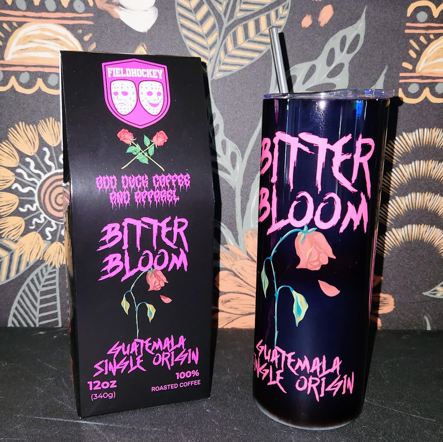 FieldHockey Bitter Bloom Guatemala Single Origin Coffee and Tumblers