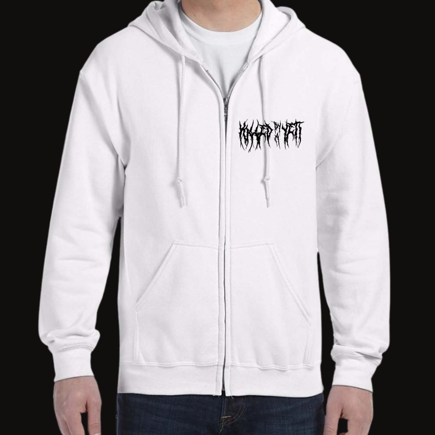 Killed by a Yeti Ski Zip Up Hoodie