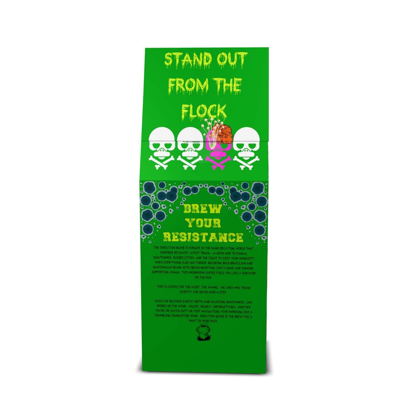 Deviants Infection Blend Mushroom Coffee and Tumbler